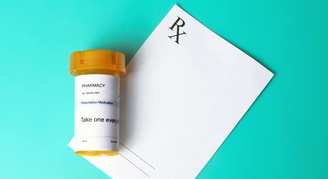 prescription pad with prescription bottle 