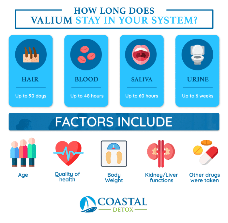 How Long Does Valium Stay in Your System? Coastal Detox